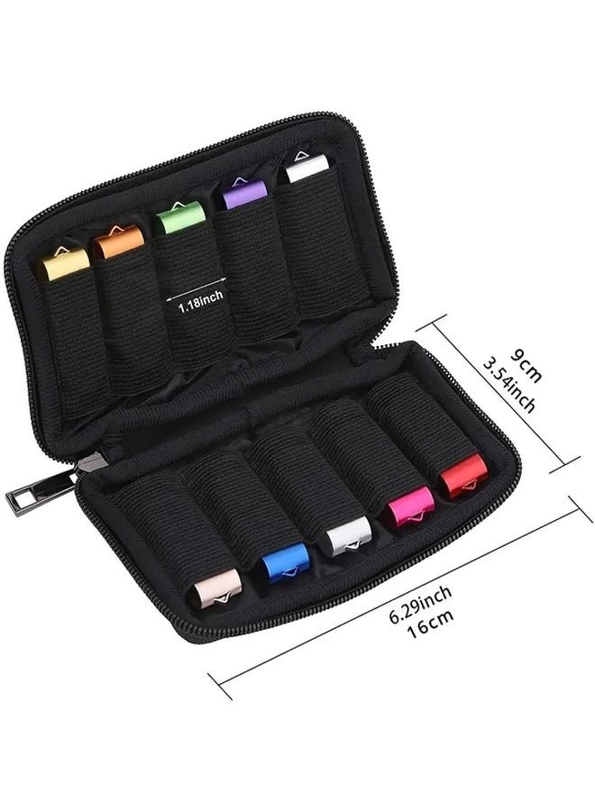 1 قطعة منظم محرك أقراص USB قابل للتعديل بحالة 10 فتحات صندوق تخزين محمول - Image 3