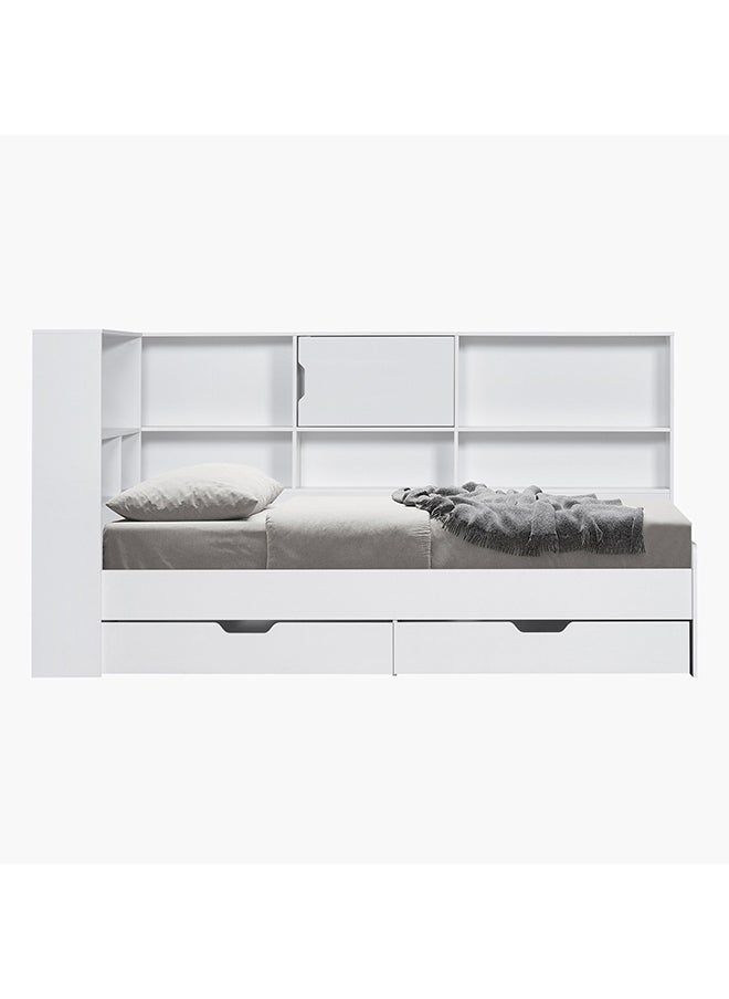 Home Box سرير فردي مزود برف للتخزين من فانيليا مع درجين 226.5 × 120 × 122 سم  - Image 4
