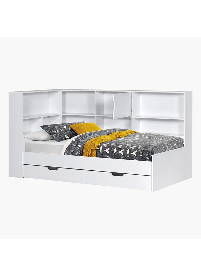 Home Box سرير فردي مزود برف للتخزين من فانيليا مع درجين 226.5 × 120 × 122 سم  - Image 5