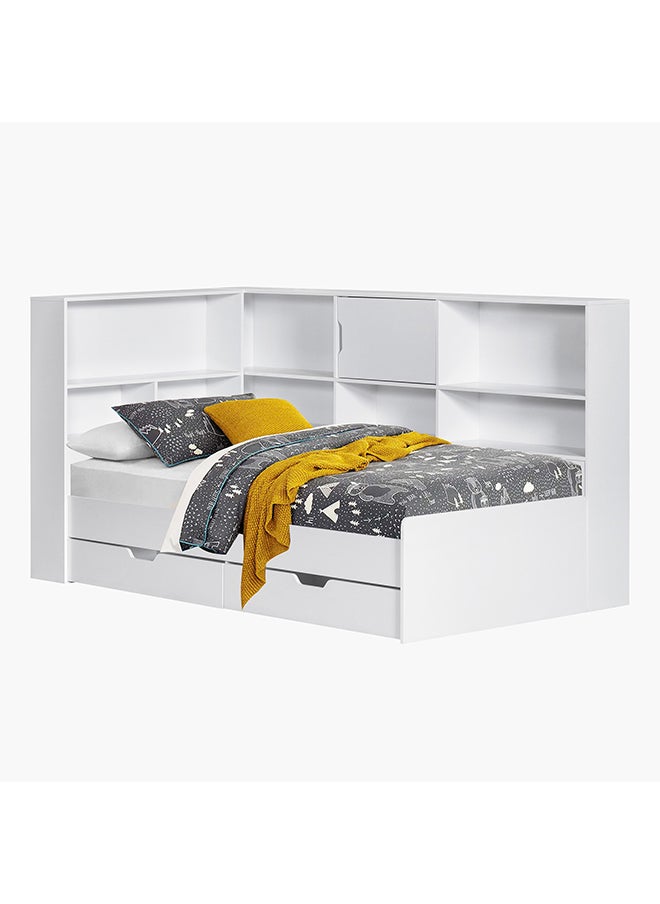 Home Box سرير فردي مزود برف للتخزين من فانيليا مع درجين 226.5 × 120 × 122 سم  - Image 2