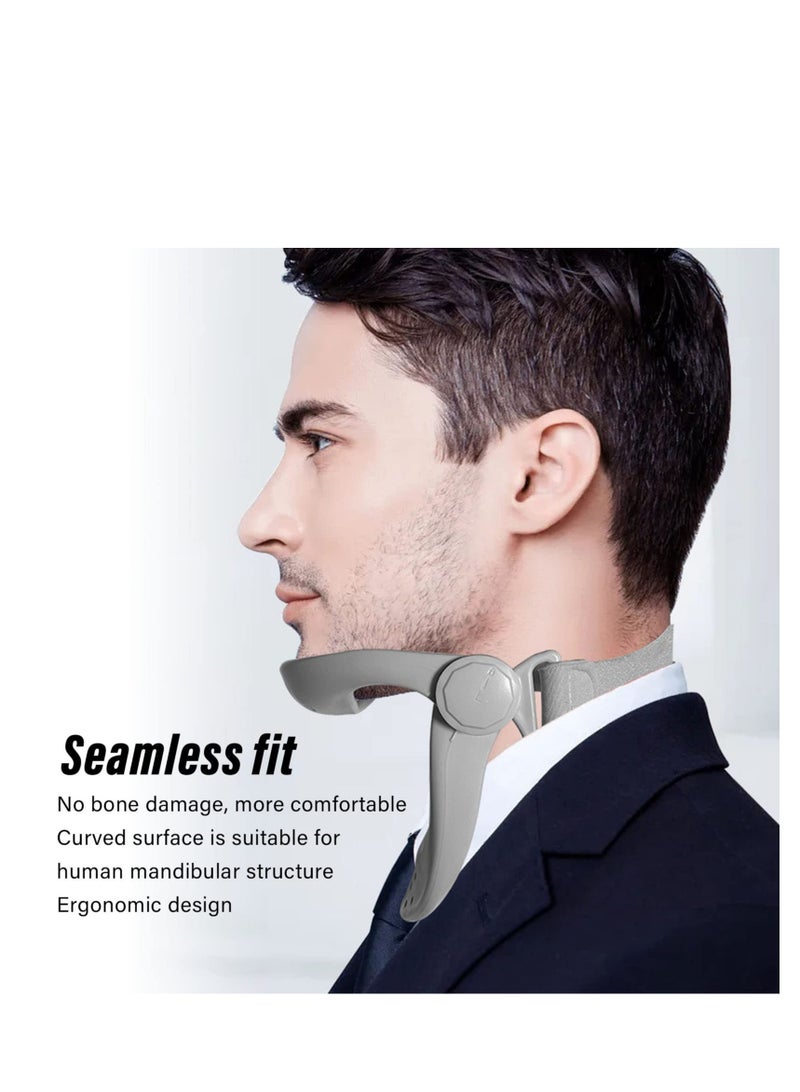 SOLARAE Neck Support Posture Corrector - 360 Degree Adjustable Cervical Traction Device for Pain Relief - Effective Neck Brace for Correcting Posture and Alleviating Pressure - Grey Color - Image 3