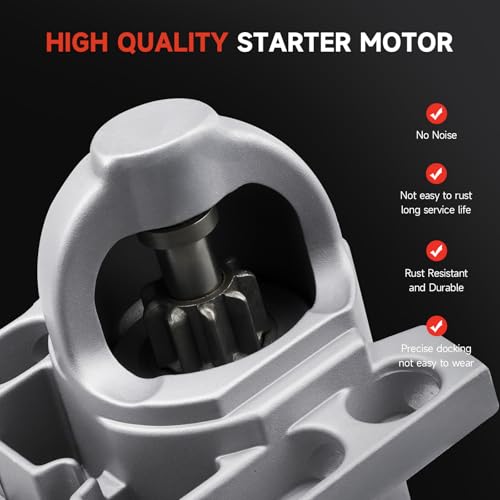 Grezuton Starter Compatible with 03-08 Chevy Silverado 1500 Tahoe 4.8L 5.3L, 07-08 Avalanche, 03-06 Avalanche 1500, 04-07 Rainer, 03-05 Cadillac Escalade, 03-08 GMC Sierra V8 89018123 8000045 410-12257 6494n - Image 5