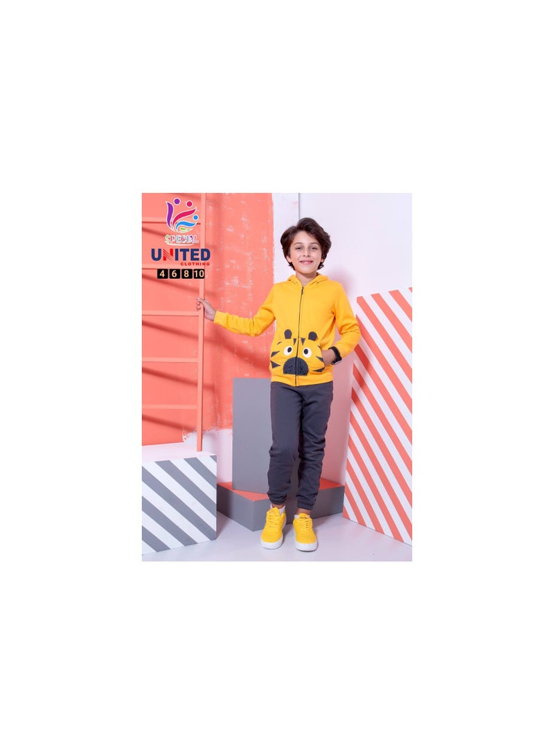 ترنج ولادي مكون من قطعتين بنطاون وسويتيشرت