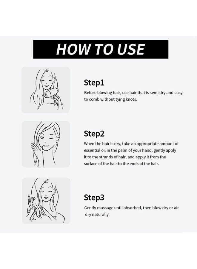 روزينو زيت فيتامين للعناية بالشعر العطري، زيت العناية بالشعر الناعم، مرطب، إصلاح، صبغ وتجعيد الشعر التالف، زيت عطري للعناية بالشعر 30 مل - Image 2