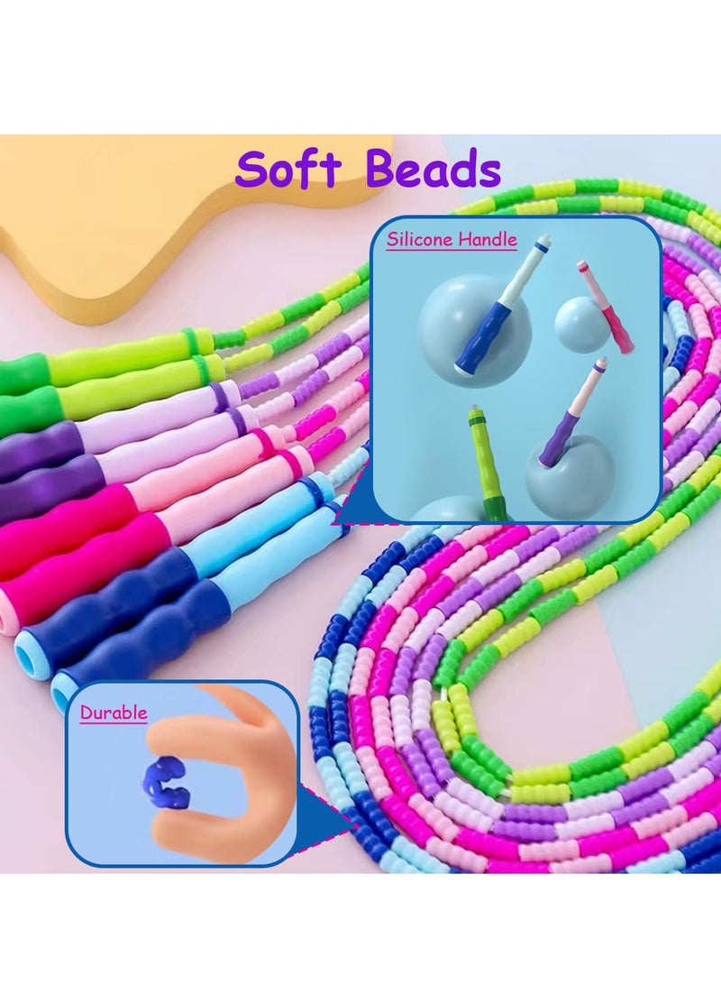 spa luxetique Jump Rope for Kids Girls and Boys, Soft Beaded Jump Ropes, Adjustable Skipping Rope, Tangle-Free Segmented Rope for Kid and Women Men Adults Exercise, Keeping Fit, Training - 9.2Ft  - Image 2