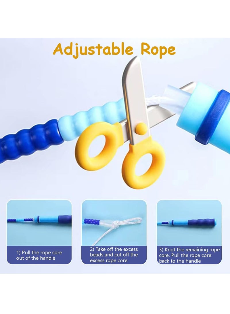 spa luxetique Jump Rope for Kids Girls and Boys, Soft Beaded Jump Ropes, Adjustable Skipping Rope, Tangle-Free Segmented Rope for Kid and Women Men Adults Exercise, Keeping Fit, Training - 9.2Ft  - Image 3