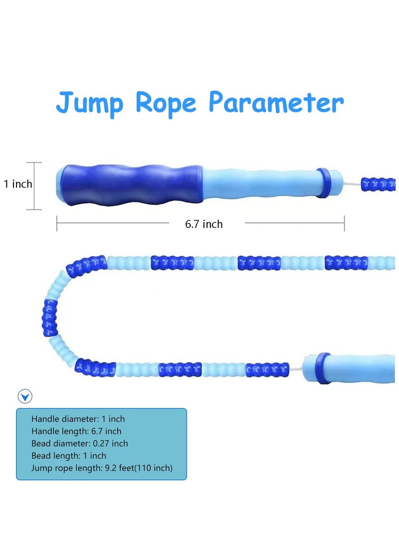 spa luxetique Jump Rope for Kids Girls and Boys, Soft Beaded Jump Ropes, Adjustable Skipping Rope, Tangle-Free Segmented Rope for Kid and Women Men Adults Exercise, Keeping Fit, Training - 9.2Ft  - Image 4