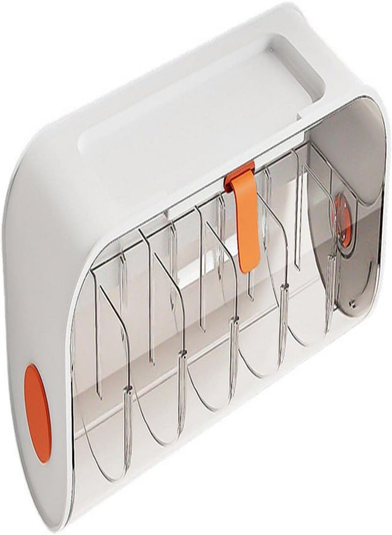 GGOOT Hanging Underwear Storage Box - Socks Storage Box With Divided Compartments | Transparent Socks Organizer With Adjustable Compartment For Bathroom Dorm Room Bedroom - Image 1