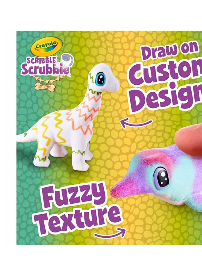 Crayola ألعاب الديناصورات القابلة للرسم مع منزلق المياه، ألعاب ديناصورات للأطفال، لعبة تنظيف الحيوانات الأليفة، هدايا للأولاد والبنات، أعمار 3 سنوات وما فوق - Image 5