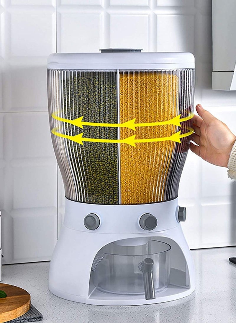 BLOOMING TIME 4-Grid Rice Dispenser Grain Food Storage Box - Image 3