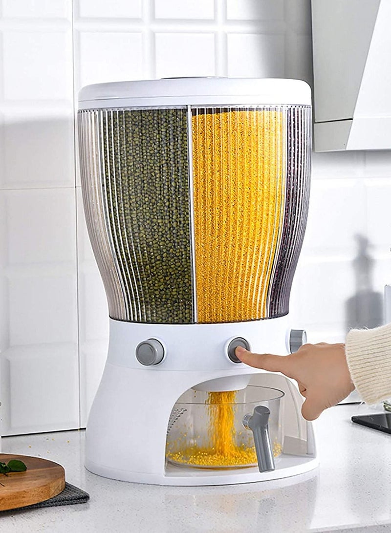 BLOOMING TIME 4-Grid Rice Dispenser Grain Food Storage Box - Image 1