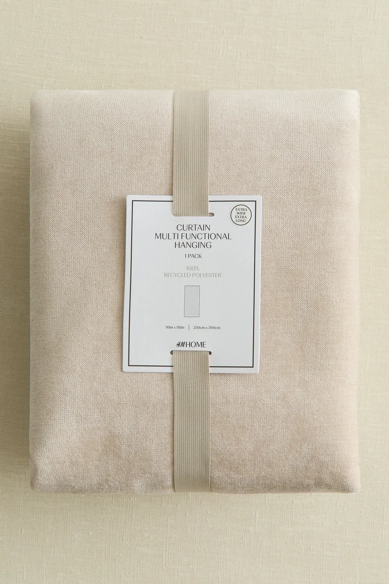 H&M 1-pack long and wide chenille curtain length