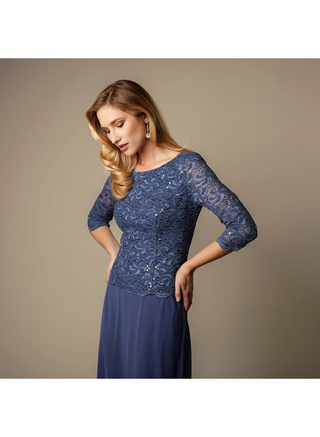 Alex Evenings Women's Special Occasion Dress, Wedgewood, 48 - Image 2