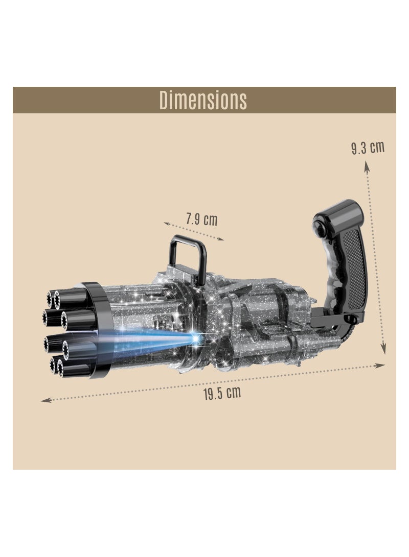 Little Story - 8 Holes Bubble Machine Kids Gun  - Black - Image 3