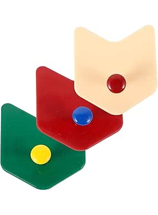 Plastic Adhesive Wall Hooks 3 Pack No Drill Sticky Hooks For Towels Keys Bathroom Kitchen Home Organization Random Color - Image 1