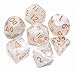 CREEBUY DND Dice Set 7Pcs Transparent Mix White Cloud Dice for Dungeon and Dragons DD RPG Role Playing Games Polyhedral Dice - Image 2