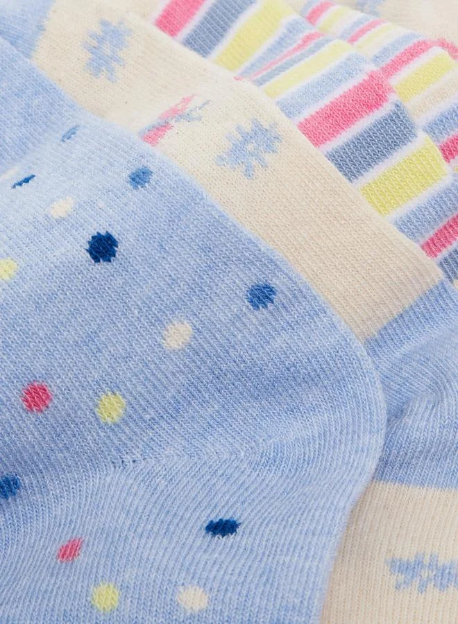 Flora Bella By Shoexpress Girls' Socks with Print - Set of 5