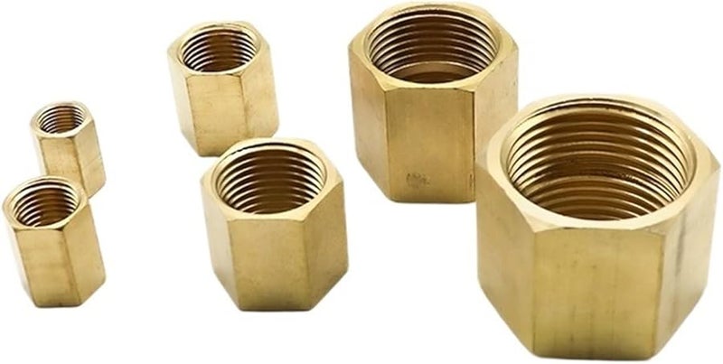 Brass Pipe Fitting Copper Hose Hex Coupling Female Thread 1 8 1 4 3 8 1 2 3 4 BSP For Water Fuel Gas Color 01 03 - Image 4