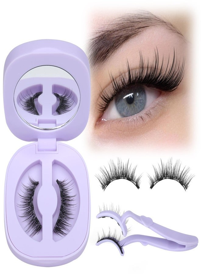 LANFLOWER Magnetic Eyelashes with Applicator Natural Look Magnetic Lashes Wispy False Eyelashes Cat Eye Lashes with Magnets No Glue Needed Lashes Easy to Apply by Lanflower - Image 1