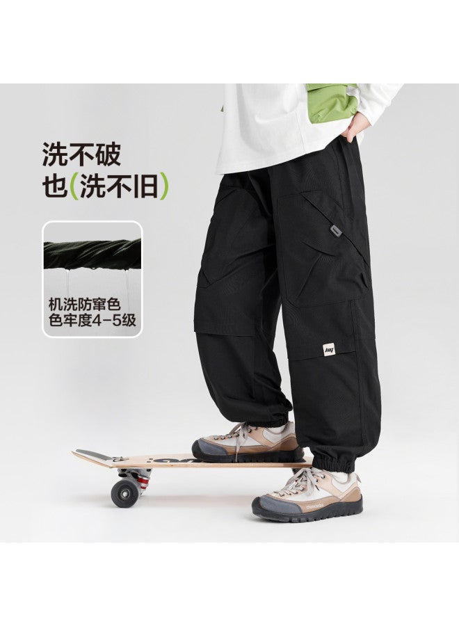 Zuoxi Boys' Work Pants - Kids' Cargo Trousers For Autumn Outdoor Activities, Breathable Long Pants, New 2025 Collection For Big Boys - Image 3