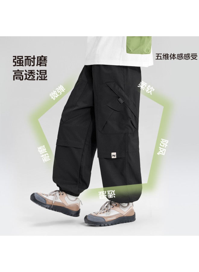 Zuoxi Boys' Work Pants - Kids' Cargo Trousers For Autumn Outdoor Activities, Breathable Long Pants, New 2025 Collection For Big Boys - Image 5