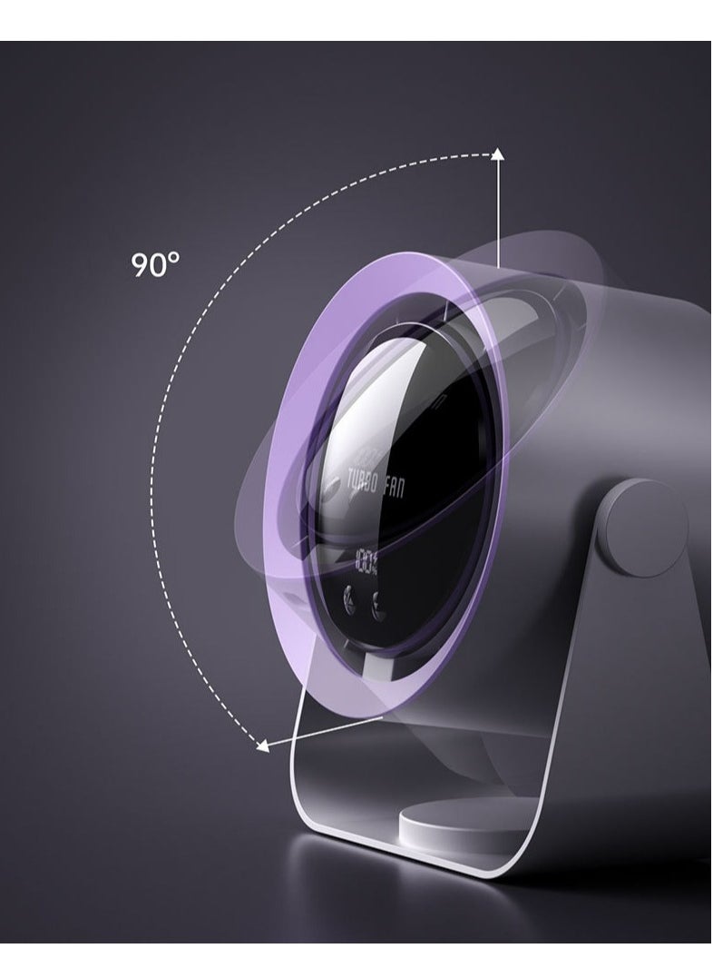 Joyelink USB Desk Fan with LED Display, 5-Speed Adjustable Powerful Airflow, 90° Manual Up-Down Tilt, Compact Hangable Table Fan for Bedroom, Office, Dorm, Kitchen, Living Room, and Home  - Image 5