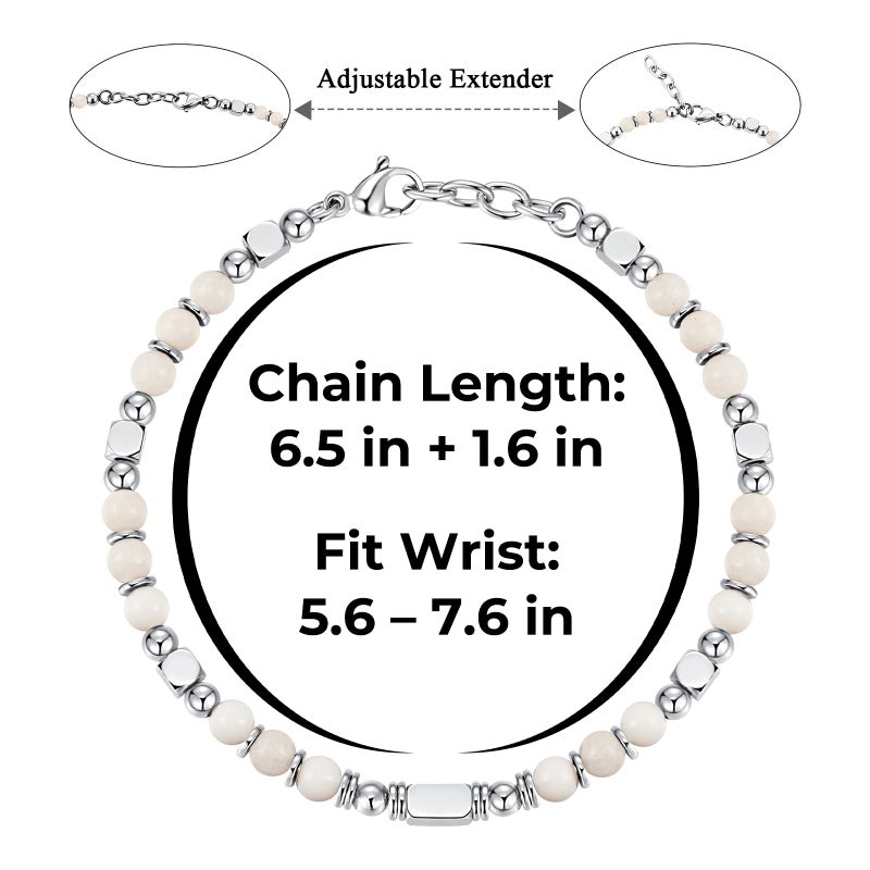 SIUMAL Beaded Bracelets for Women - Silver and Gold Boho Bracelets, Trendy Jewelry Gifts for Lover, Mom, Friends - Image 3