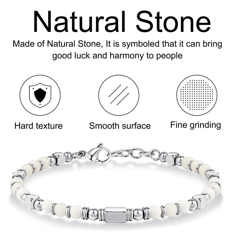 SIUMAL Beaded Bracelets for Women - Silver and Gold Boho Bracelets, Trendy Jewelry Gifts for Lover, Mom, Friends - Image 4