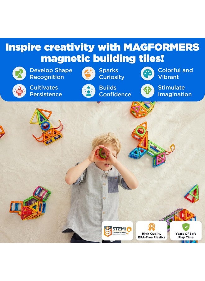 Magformers Basic 42-Piece Set | Magnetic Tiles Building Blocks, Educational Kit, Stem Toy Set | Magnetic Building Tiles For Kids To Develop Problem-Solving Abilities And Shape Recognition  - Image 1