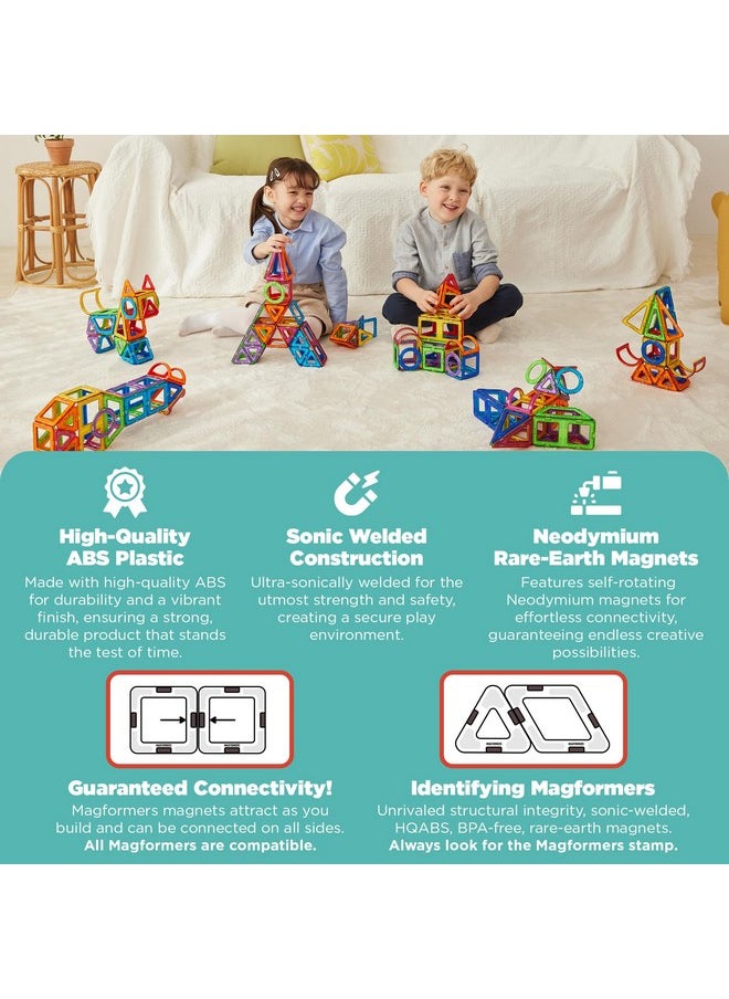Magformers Basic 42-Piece Set | Magnetic Tiles Building Blocks, Educational Kit, Stem Toy Set | Magnetic Building Tiles For Kids To Develop Problem-Solving Abilities And Shape Recognition  - Image 3