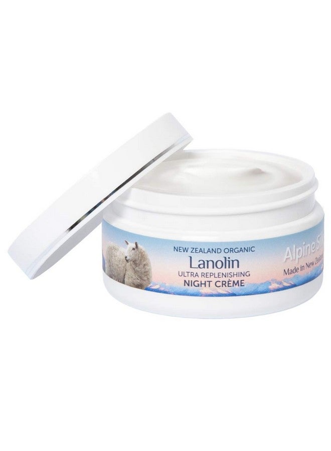 Alpine Silk Organic Lanolin Ultra Replenishing Night Cream 100 Grams (1 Pot) - Image 1