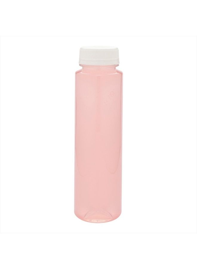 Restaurantware 8-OZ Cylindrical Plastic Juice Bottles - Cold Pressed Clear Food Grade PET Bottles with Tamper Evident Safety Cap: for Cafes & Catering Events - Disposable & Eco-Friendly - 100-CT  - Image 1