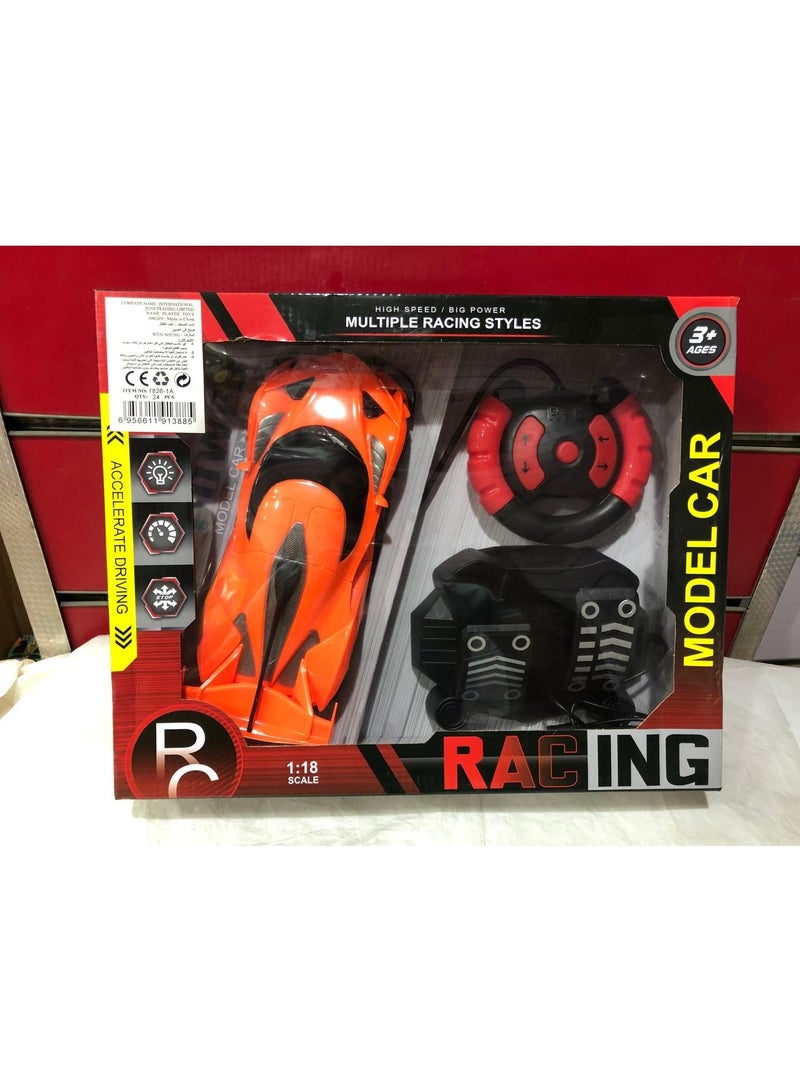 Remote Control (R/C) Racing Sport Car – 1:18 Scale, High Speed, Sleek Design, Perfect Toy Gift for Kids