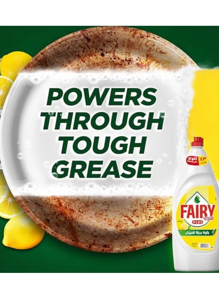 Fairy Liquid Plus Soap Lemon Dishwashing With Bleach Alternative Power Of Two Pieces 800ml - Image 3