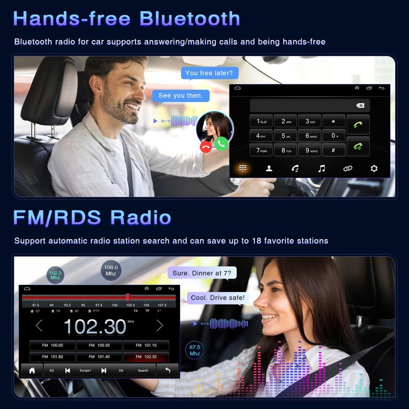 IKASEFU 9" Car Radio for Hyundai Santa Fe IX45 2013 2014 2015 2016 2017 with Wireless Carplay Android Auto [2+32G] Bluetooth Screen with FM GPS RDS Backup Camera - Image 4