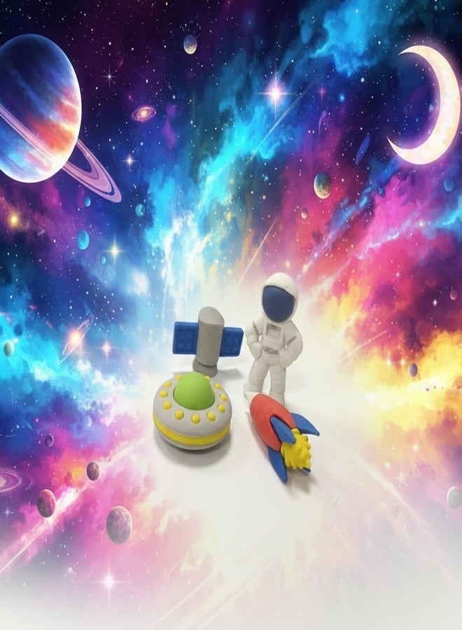 Blluex Premium 3D Puzzle Eraser Set for Kids – Themes (Astronaut & Rocket) – Non-Toxic Detachable Rubber for School, Art & Return Gifts (Outer Space (4 Piece)) - Image 4