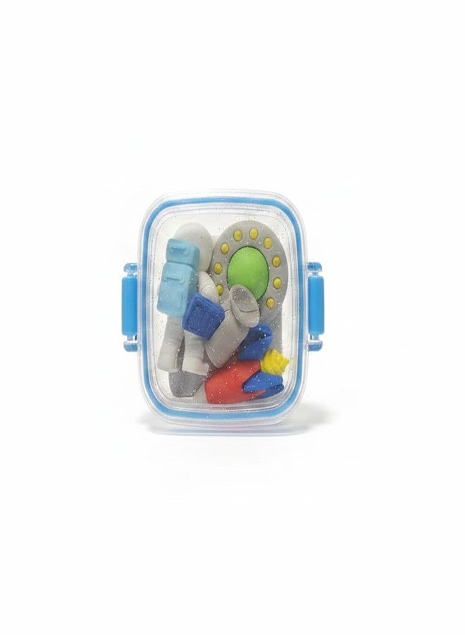 Blluex Premium 3D Puzzle Eraser Set for Kids – Themes (Astronaut & Rocket) – Non-Toxic Detachable Rubber for School, Art & Return Gifts (Outer Space (4 Piece)) - Image 2