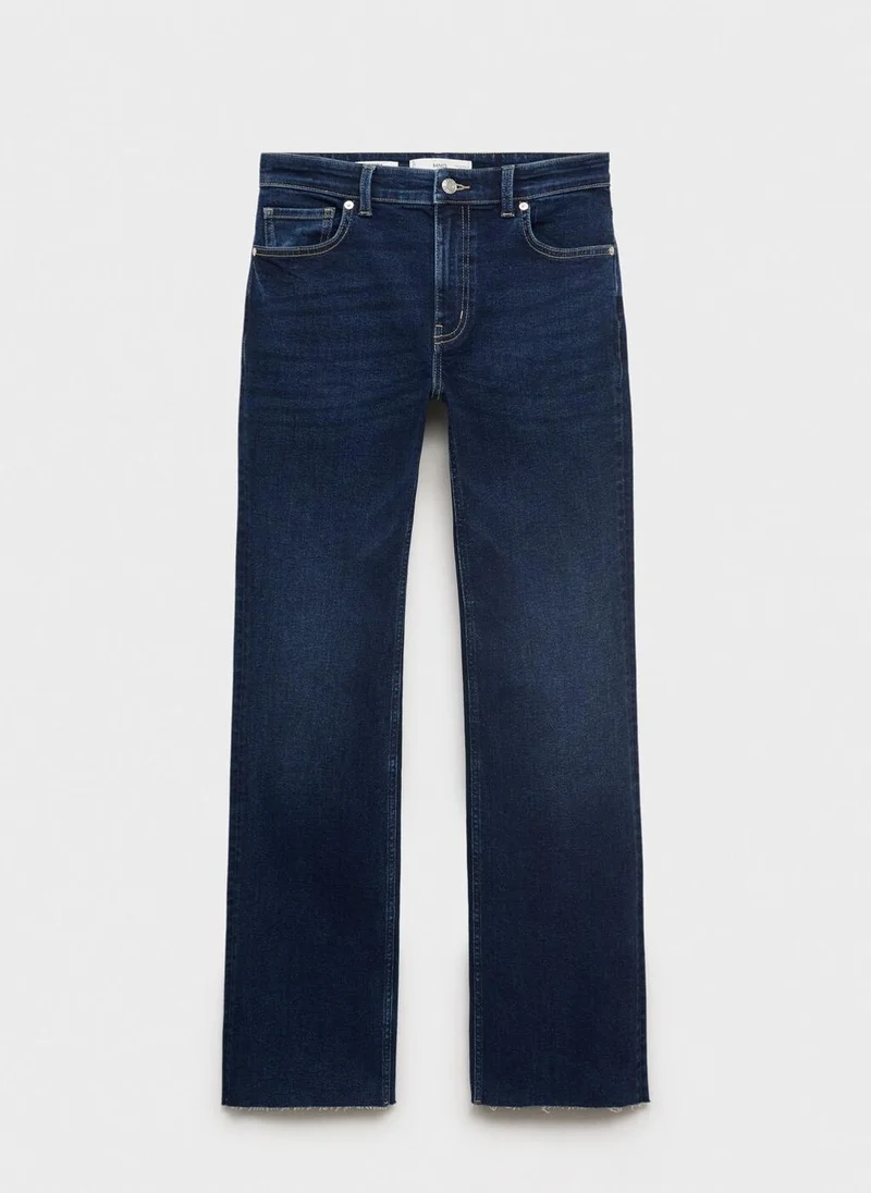 MANGO Sienna flared cropped jeans