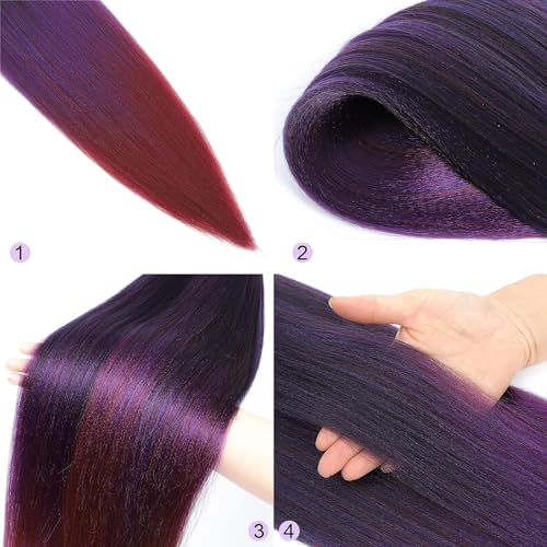 FAYETA Ombre Pre Stretched Braiding Hair 283 packs Silky Color Blend Braid Hair Extensions 100 Synthetic Crochet Hair Braids - Image 3