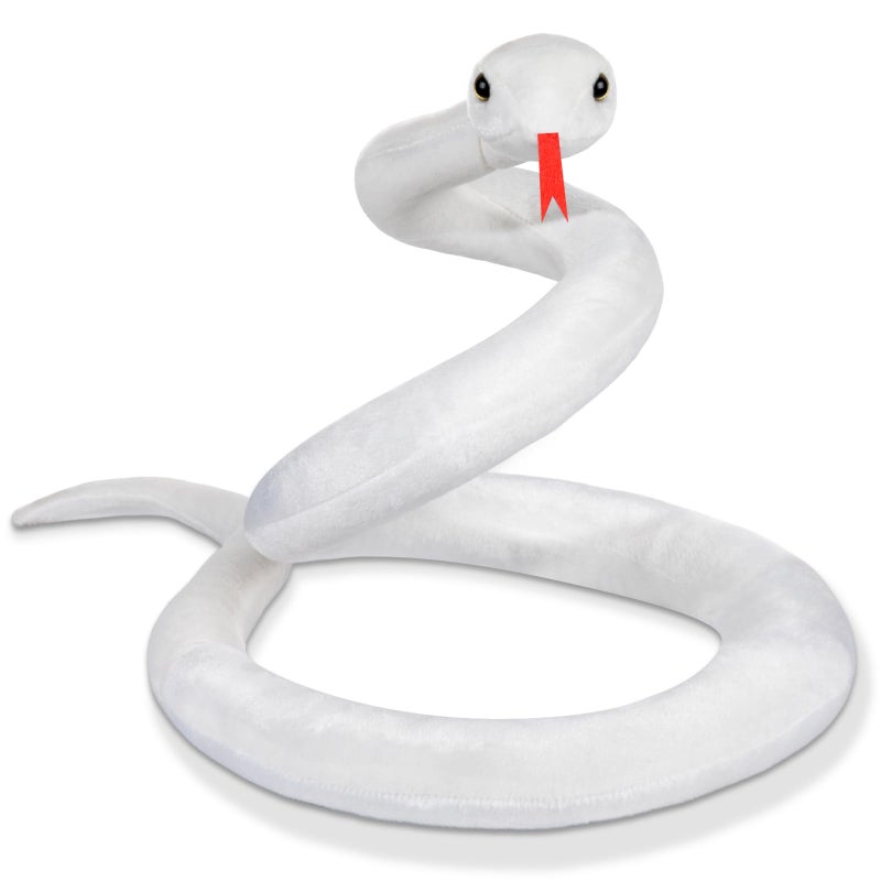 GDZRDFLH Stuffed Snake Animal 80 in Snake Plush Large Giant Stuffed Animals Snake Lifelike Cute Stuffed Animals for Birthday Present Party Prank Prop White - Image 3