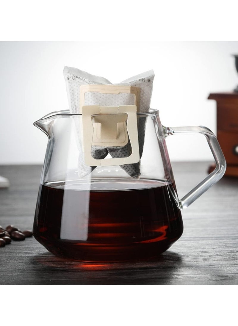 INVEIN - V60 Coffee Server 01, 360 ml Borosilicate Glass Coffee Pot, Transparent without Lid with Heat-Resistant Handle, Perfect for Dripping and Serving Coffee - Image 1