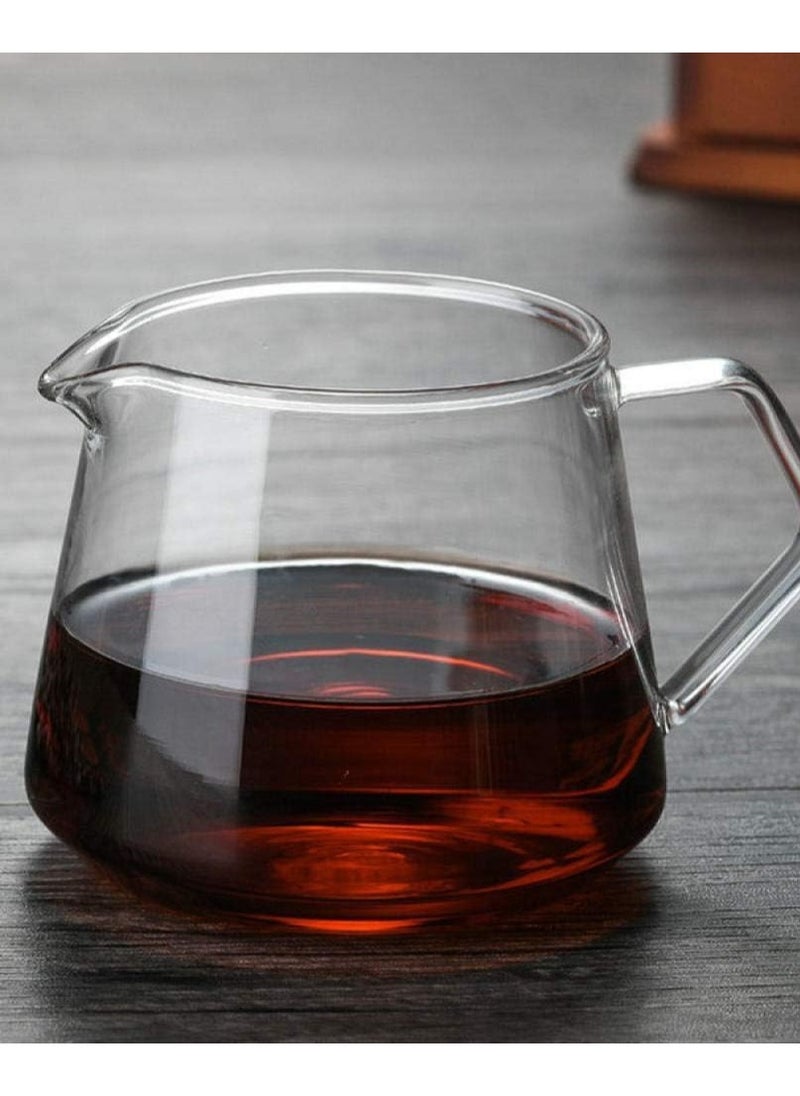 INVEIN - V60 Coffee Server 01, 360 ml Borosilicate Glass Coffee Pot, Transparent without Lid with Heat-Resistant Handle, Perfect for Dripping and Serving Coffee - Image 1
