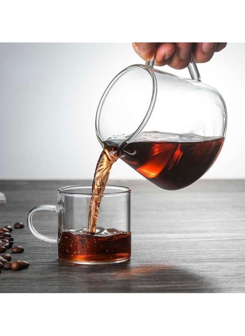INVEIN - V60 Coffee Server 01, 360 ml Borosilicate Glass Coffee Pot, Transparent without Lid with Heat-Resistant Handle, Perfect for Dripping and Serving Coffee - Image 1