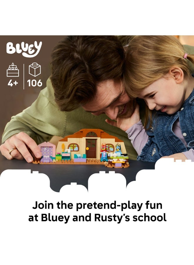 ليغو ‏Bluey المدرسة مع راستي وبلوي، لعبة بناء للأطفال بعمر ٤ سنوات وأكثر (١٠٦ قطعة) 11221 - Image 2