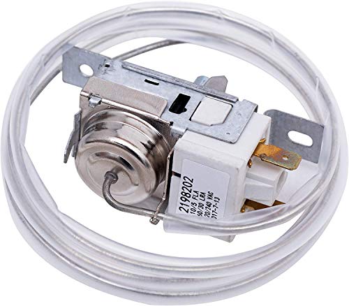CIZZ 2198202 Refrigerator Freezer Thermostat Temperature Controller Replacement for Whirlpool, Kenmore, Roper, Estate, Crosley, Inglis, KitchenAid, Maytag, Amana Refrigerators, Replaces 2161284 2198201 - Image 1