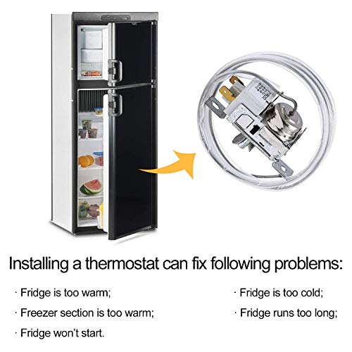 CIZZ 2198202 Refrigerator Freezer Thermostat Temperature Controller Replacement for Whirlpool, Kenmore, Roper, Estate, Crosley, Inglis, KitchenAid, Maytag, Amana Refrigerators, Replaces 2161284 2198201 - Image 4