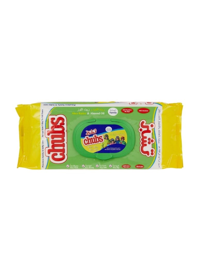 Chubs Baby wipes with shea butter and almond oil 40 wipes  - Image 1