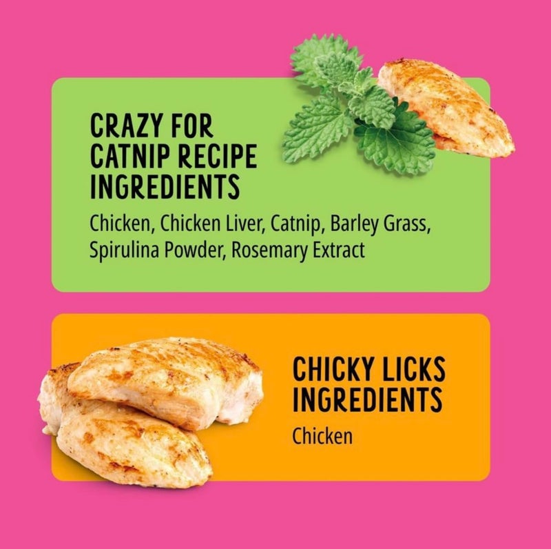 Bonkers Purrpops Freeze-Dried Cat Treats, Catnip and Chicken Flavors, 18 Count Value Pack - Image 3