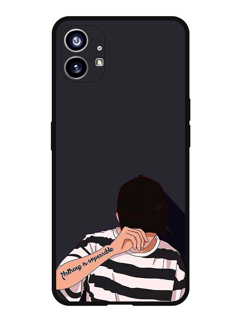 Theodor غطاء واقي مضاد للخدش ومقاوم للصدمات لهاتف Nothing 1 Nothing Is Impossible 1 - Image 1