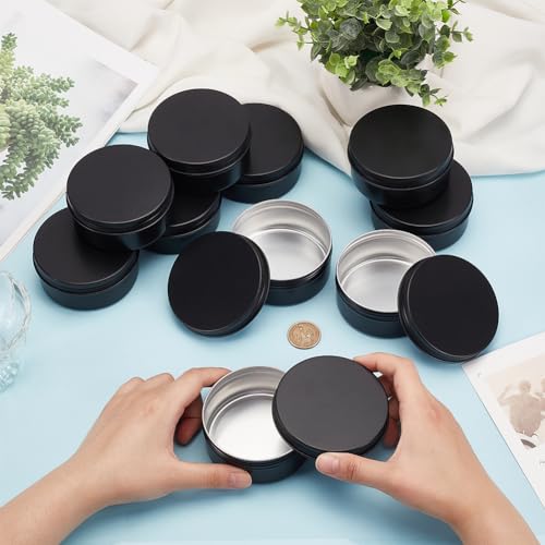 BENECREAT 10PCS 5oz Round Tin Cans Screw Top Aluminum Tins for Lip Balm, Scrubs, Spices, Candies, Tea, Summer Travel, Cosmetic Box and Nail Art Supplies - Image 3